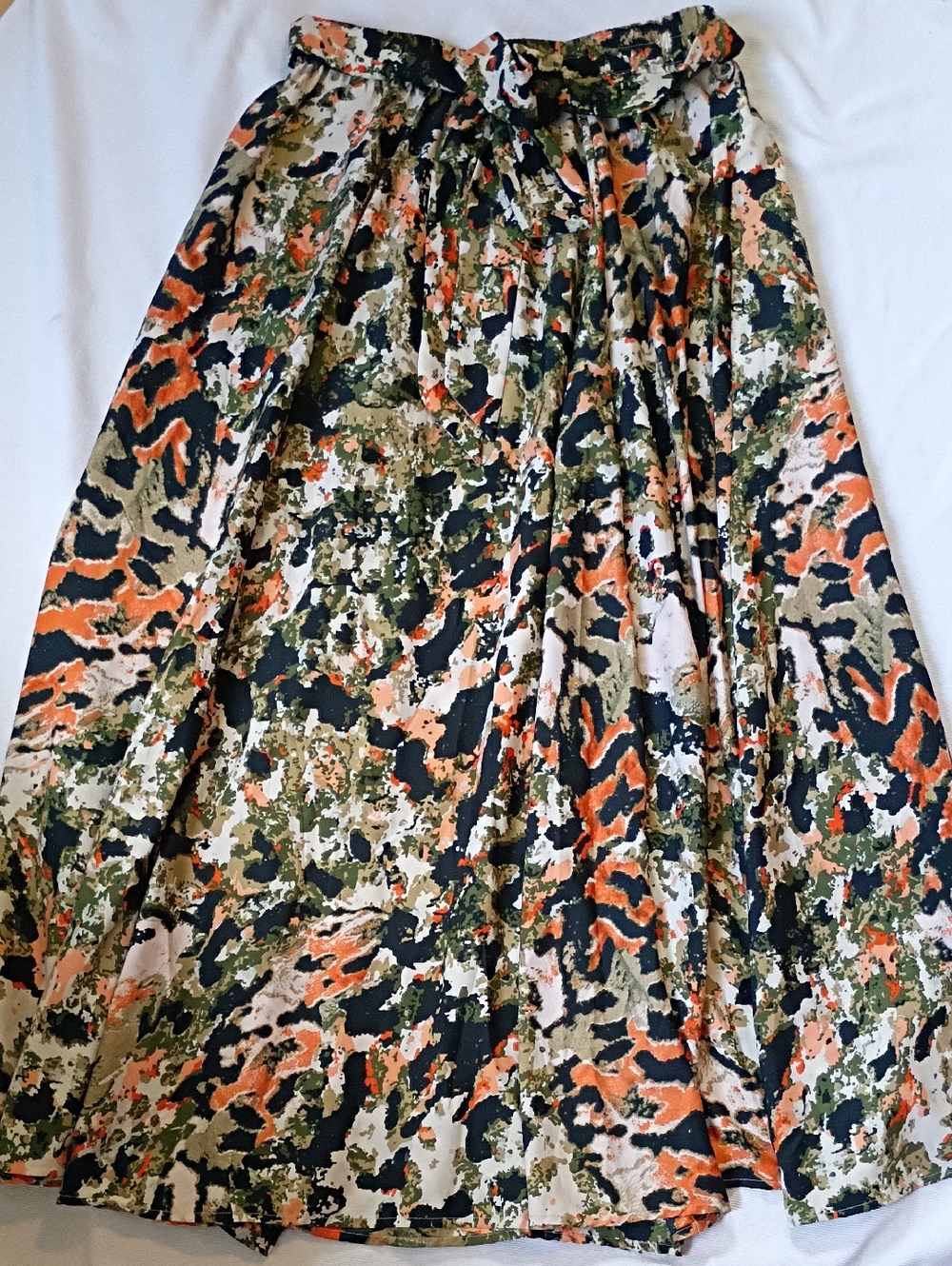 Her Destiny Abstract Print Flowy Long Length Skirt
